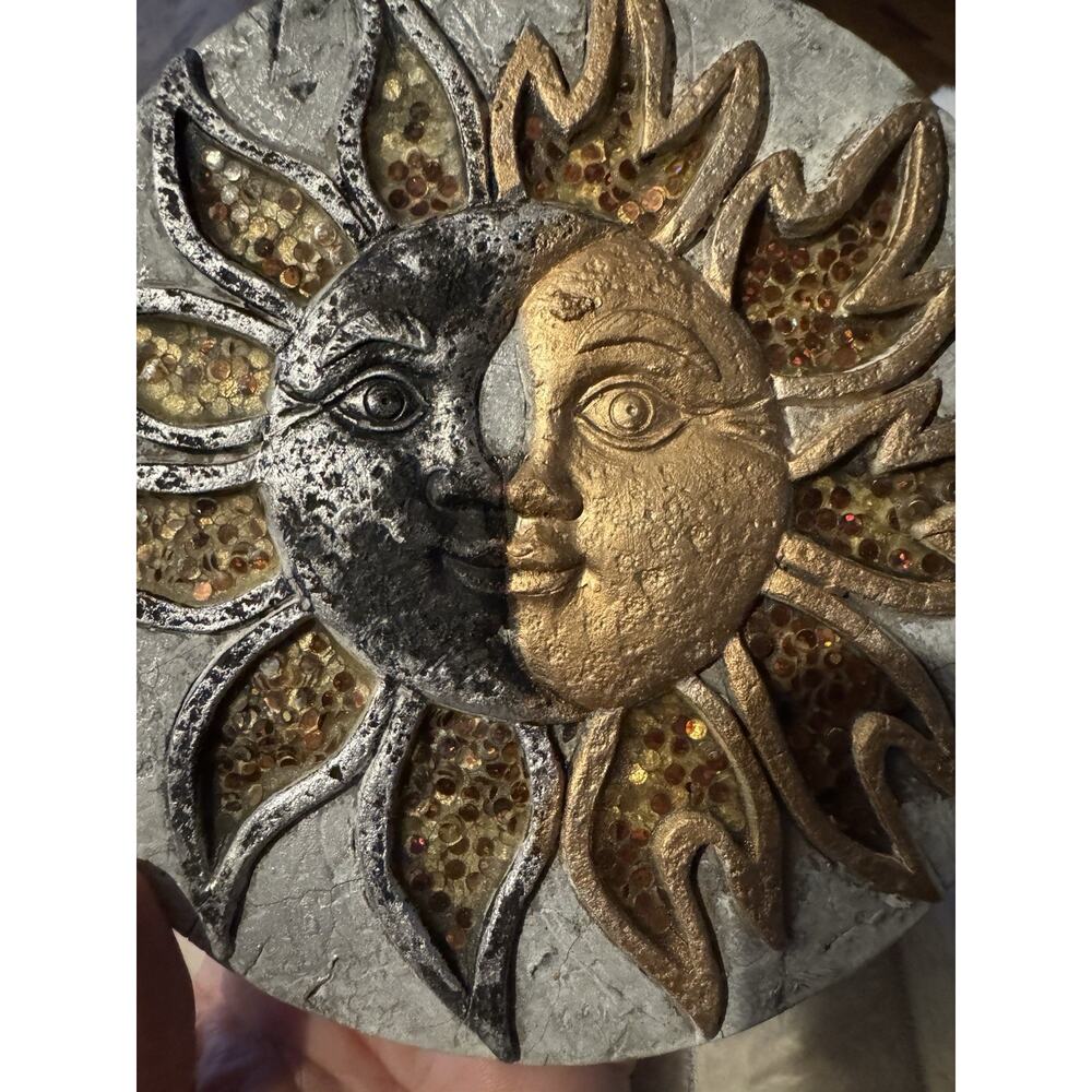 Celestial Sun And Moon Stepping Stone 90s Whimsygoth Decor - Picture 4 of 5